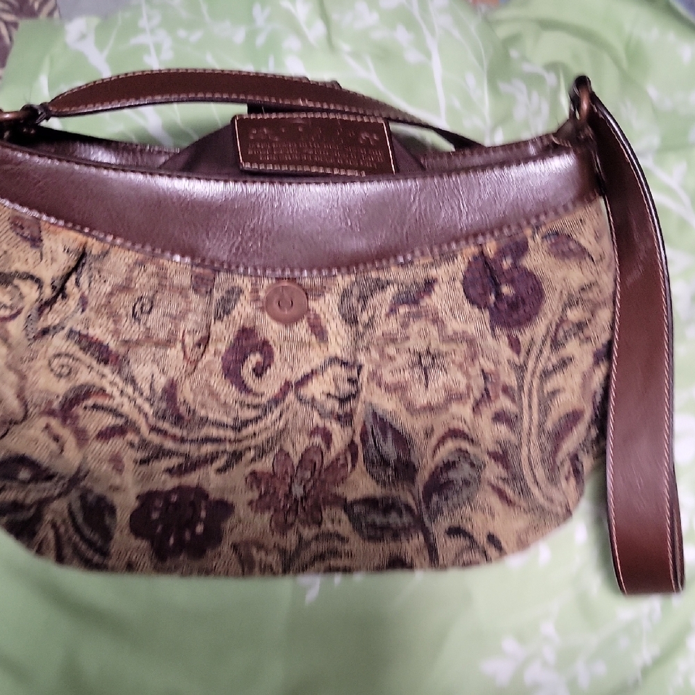 Elegant Brown Floral Women's Bag